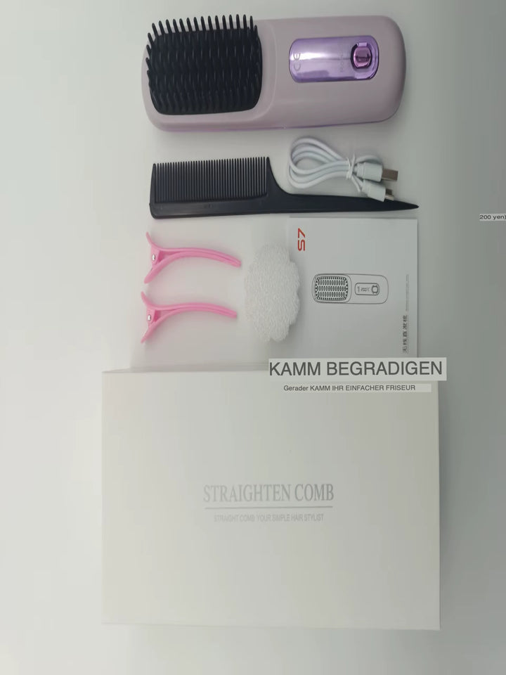 Tragbare Haarglätter Bürste mit USB