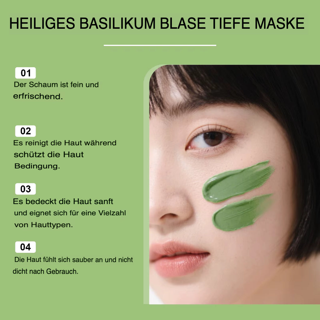 Holy Basil Blasen-Gesichtsmaske zur Tiefenreinigung