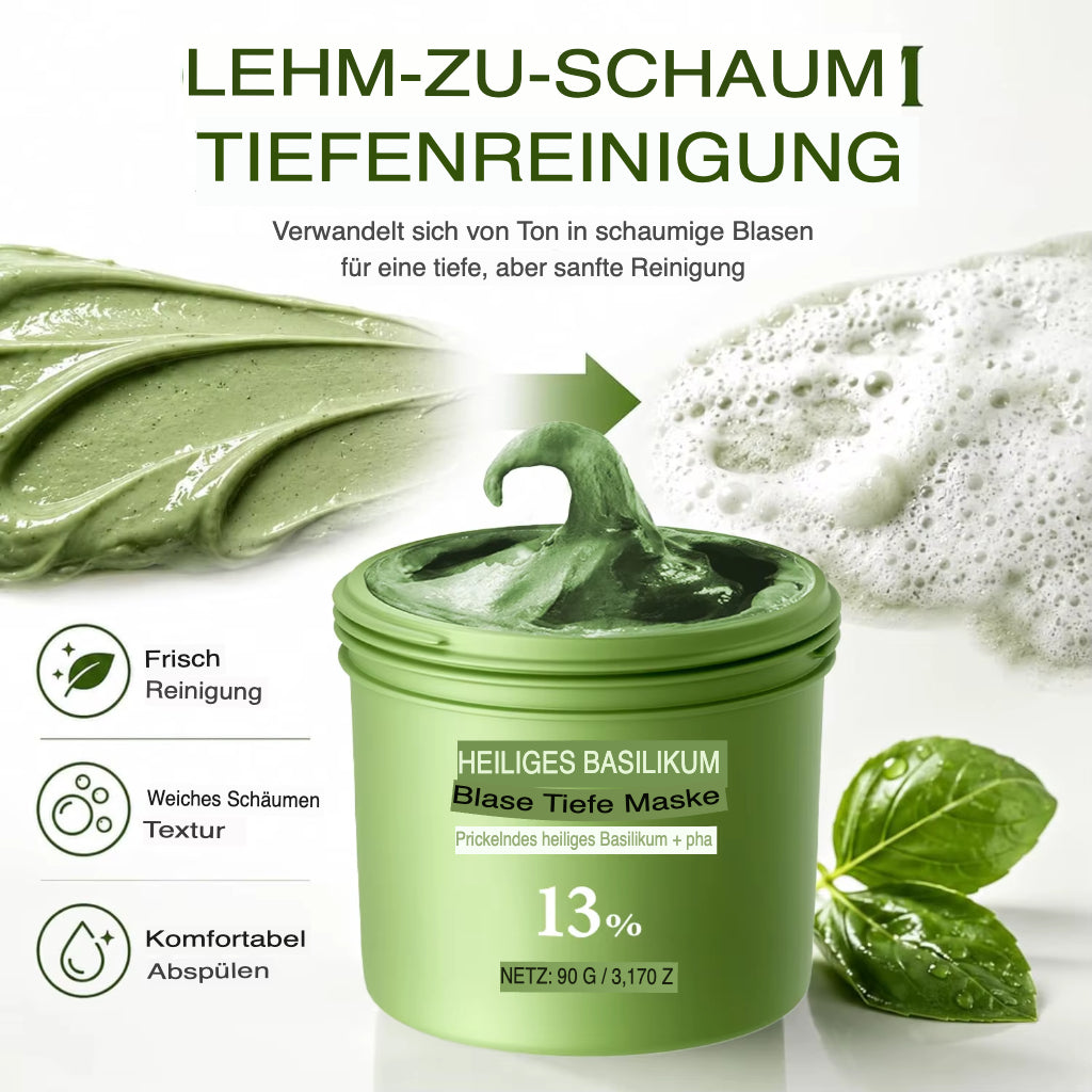 Holy Basil Blasen-Gesichtsmaske zur Tiefenreinigung