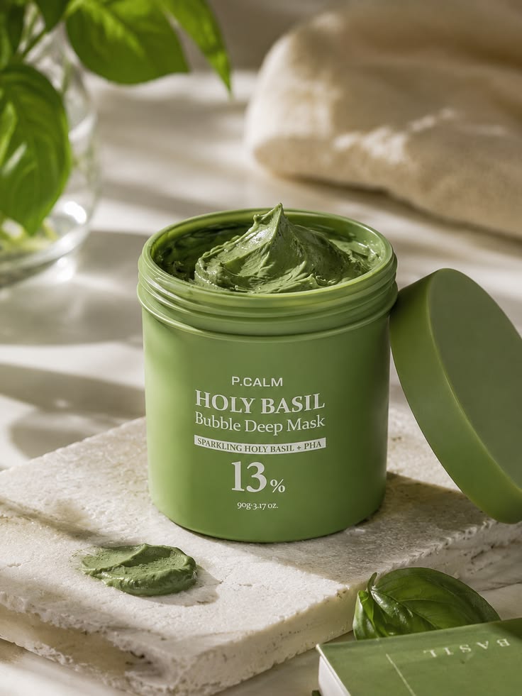 Holy Basil Blasen-Gesichtsmaske zur Tiefenreinigung
