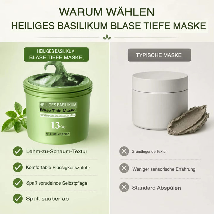 Holy Basil Blasen-Gesichtsmaske zur Tiefenreinigung